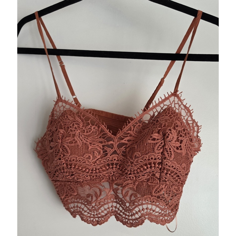 Love Tree Women's Coral Lace Bralette M Sleeveless Stretch Blend Boho Romantic